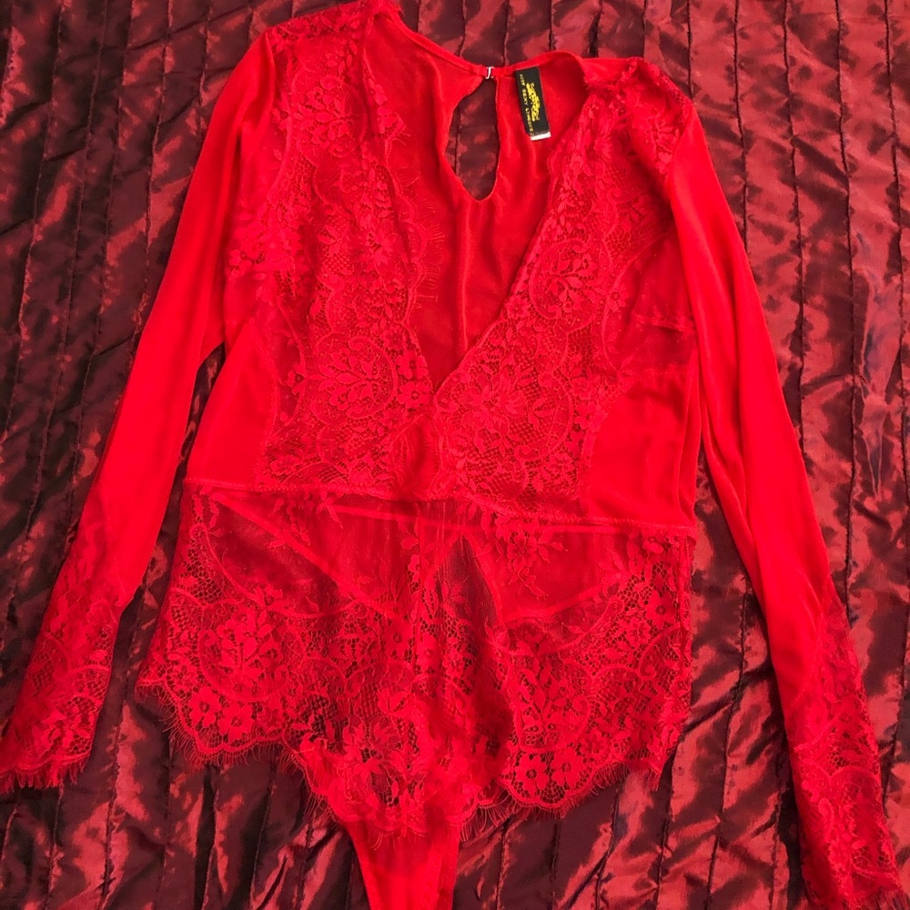Sexy Red Bodysuit